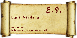 Egri Virág névjegykártya
