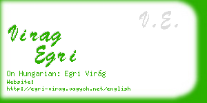 virag egri business card